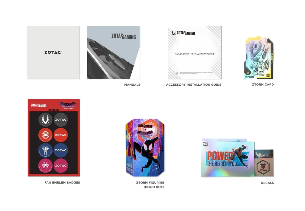Видеокарта ZOTAC GAMING RTX 4060 OC SPIDER-MAN: Across the Spider-Verse Bundle (ZT-D40600P-10SMP) [8 ГБ, GDDR6, 128 бит, 2475 МГц, HDMI, DisplayPort (3 шт)]