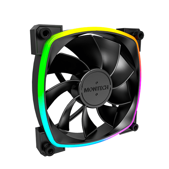 Вентилятор для корпуса Montech RX120 PWM Reverse [120 мм, 1600 об/мин, 59 CFM, 27 dBA, PWM]