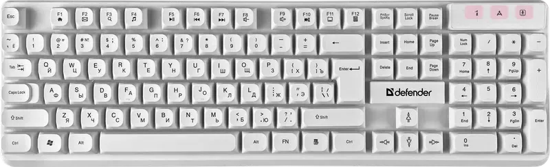Клавиатура+мышь Defender Milan (C-992), беспроводная, белая