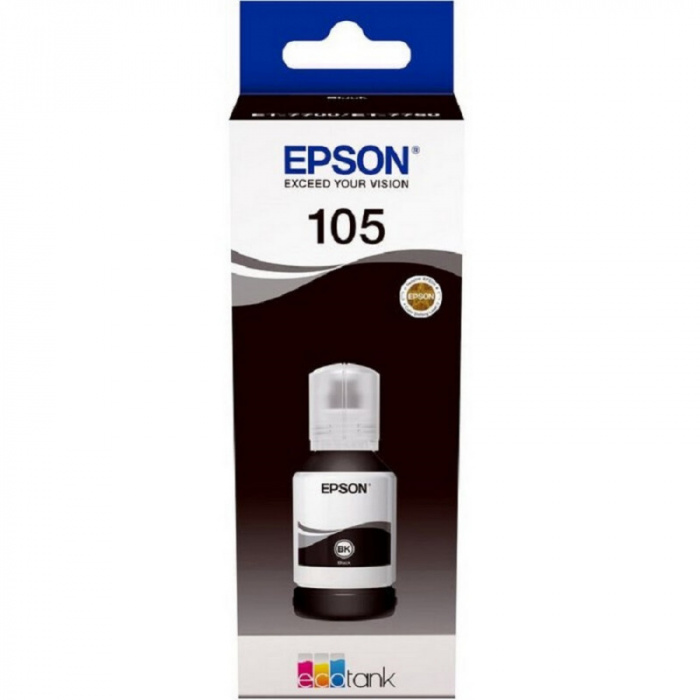 Контейнер с черными чернилами 105 EcoTank Epson C13T00Q140 140 мл