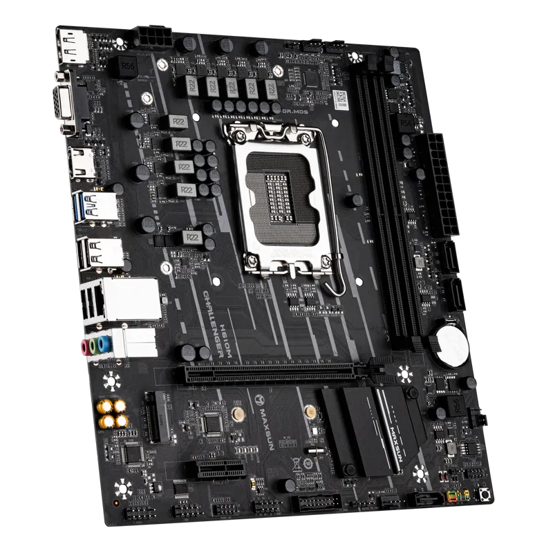 Материнская плата Maxsun Challenger H610M V2 [LGA 1700, Intel H610, 2xDDR 4, 1xM.2, 1xPCI-E x16, Micro-ATX]