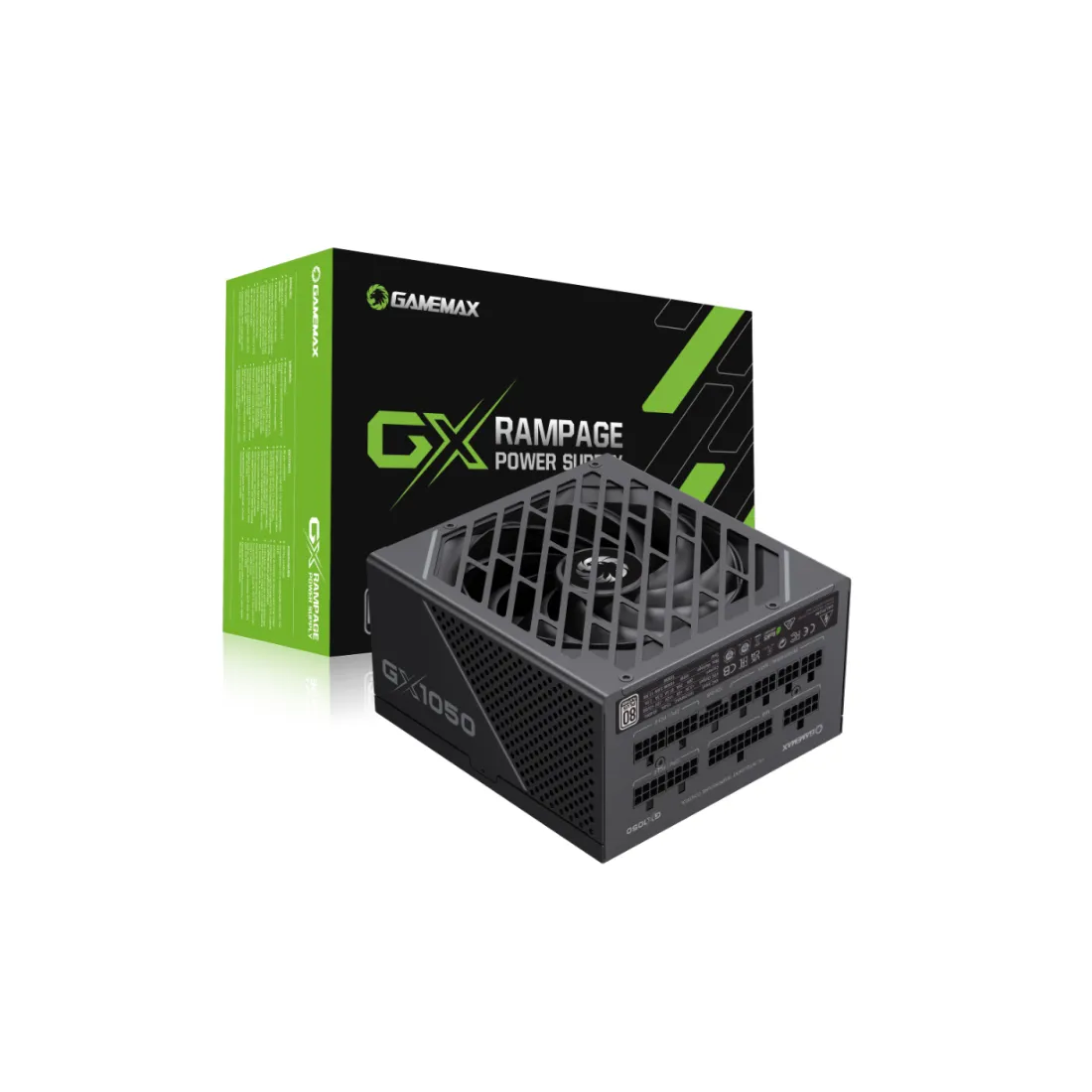 Блок питания GameMax GX-1050 BK [1050 Вт, 80 PLUS Platinum, 10x SATA, 4x 6+2 pin PCIe, 2x 4+4 pin CPU, ATX]