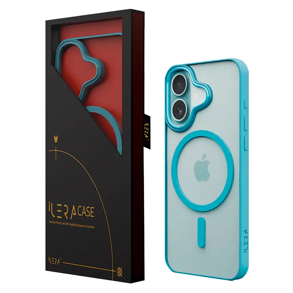 iLeraGo ColorAnt Clear Case, Sky Blue for iPhone 16 (ILGCACLCASB16)