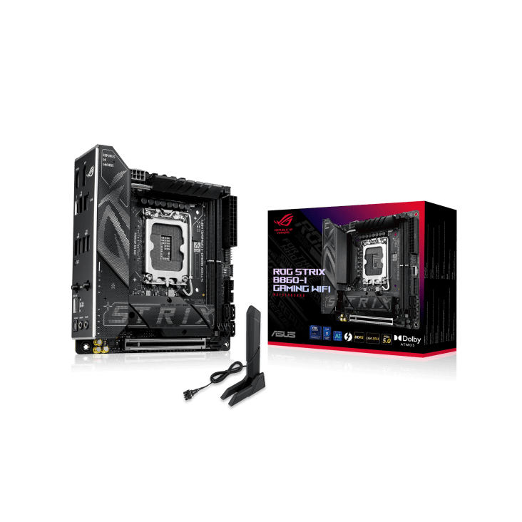 Материнская плата Asus ROG STRIX B860-I GAMING WIFI [LGA 1851, Intel B860, 2xDDR 5, 2xM.2, 1xPCI-E x16, Mini-ITX]