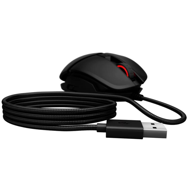 Мышь HP Omen Reactor (2VP02AA) [проводная, светодиодная, 16000 DPI, 1000 Гц подсветка, черная]