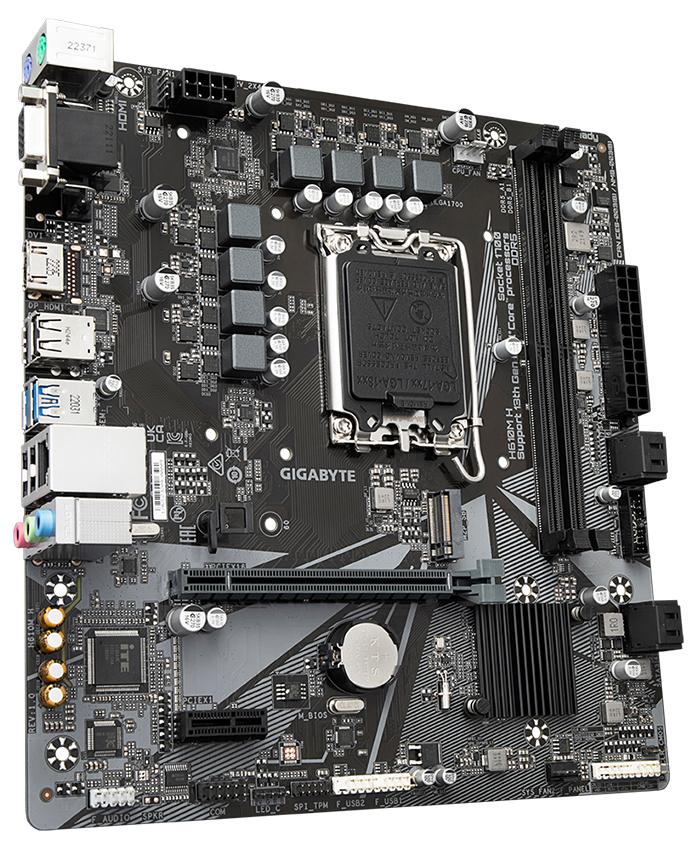 Материнская плата Gigabyte H610M H [LGA 1700, Intel H610, 2xDDR 5, 1xM.2, 1xPCI-E x16, Micro-ATX]
