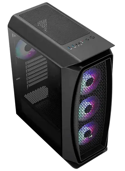 Корпус AeroCool Aero One Frost (Frost-G-BK-v1) [Midi Tower, 4x 120 мм FRGB, черный]