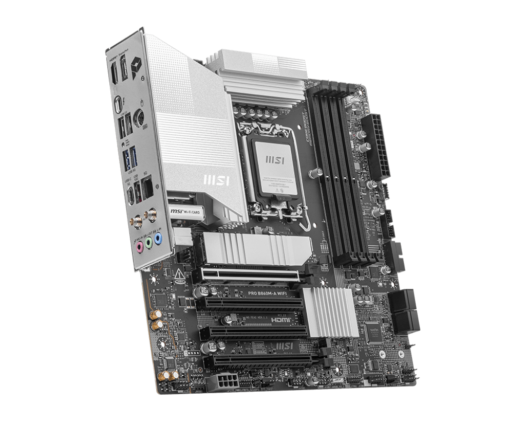 Материнская плата MSI PRO B860M-A WIFI LGA1851 4xDDR5 4xSATA3 RAID 3xM.2 HDMI 2xType-C DP mATX