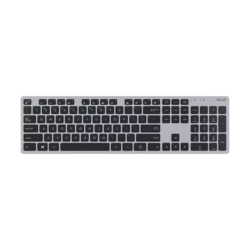 Клавиатура Asus W5000 (90XB0430-BKM330) [Мембранная, беспроводная, клавиш - 104, Серебристый]