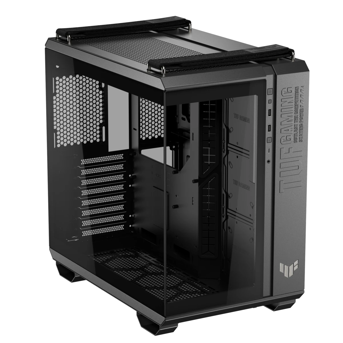 Корпус Asus TUF GAMING GT502 HORIZON TG ARGB BLACK [Midi Tower, черный]