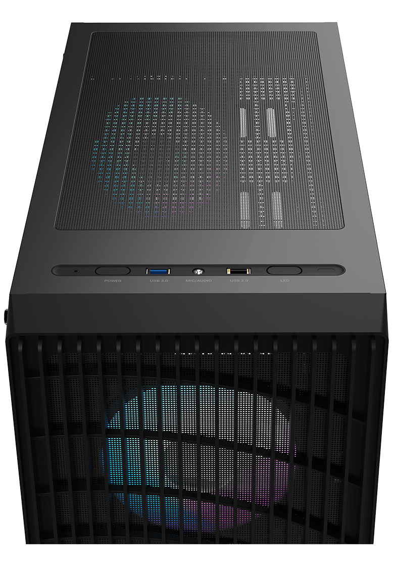 Корпус Ocypus Gamma C70 BK ARGB (Gamma-C70-BKG400XX-GL) [Midi Tower, 4 x 120 мм, черный]