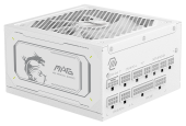 Блок питания MSI MAG A1000GL PCIE5 WHITE [1000 Вт, 80 PLUS Gold, 12x SATA, 1 x 16 pin (12VHPWR), 4 x 6+2 pin PCIe, 2x 4+4 pin CPU, ATX]