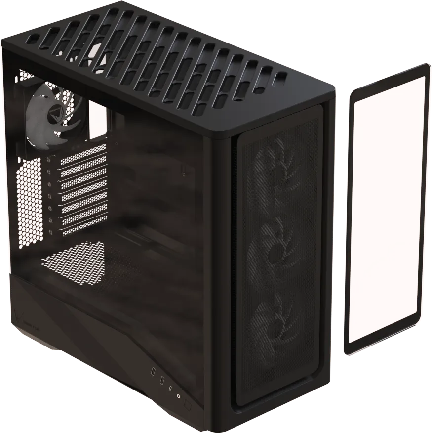 Корпус Formula V Air Power G9 DUO PA Black [Midi Tower, 4 x 120 мм ARGB, черный]