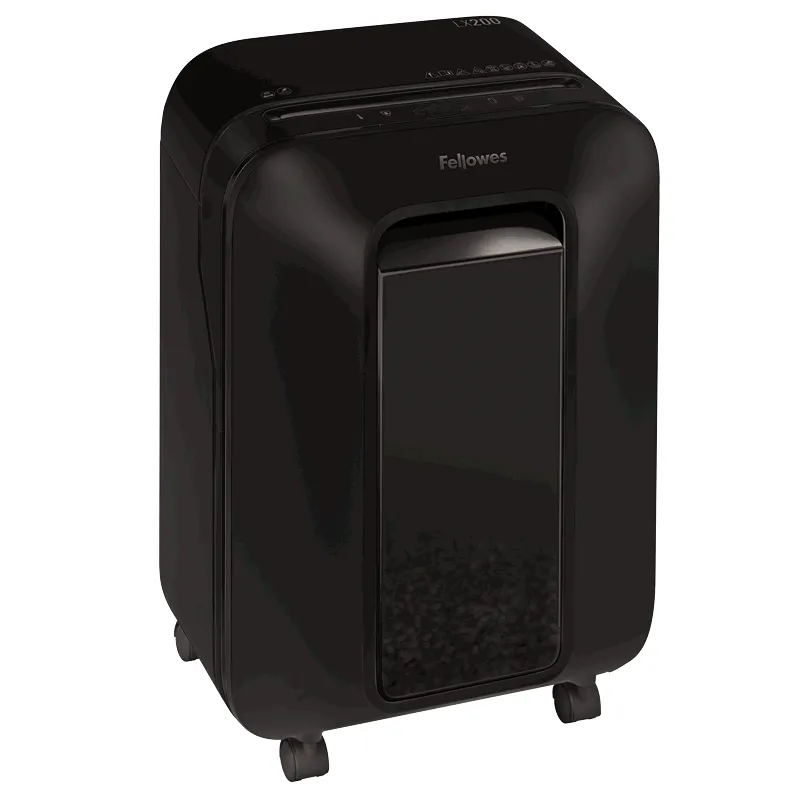 Шредер Fellowes Powershred LX200 [черный, DIN P-4, 4х12 мм, 12 лст., 22 лтр., Jam Proof]