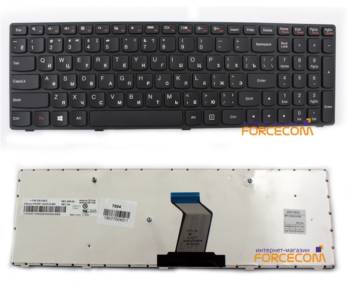 Клавиатура для ноутбука Lenovo IdeaPad G500/ G505/ G510, RU, черная - купить по цене 4 500 тг. в интернет-магазине Forcecom.kz