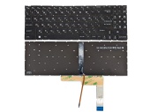 Клавиатура для ноутбука MSI Katana GF66/ GF76/ Pulse GL66/ GL76, красная подсв-ка, без рамки, черная