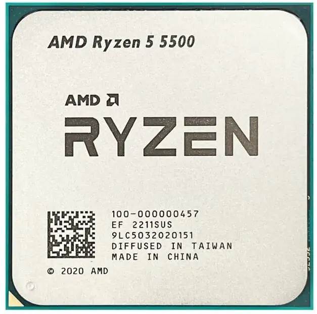 Процессор AMD Ryzen 5 5500 [AM4, 6 x 3.6 ГГц, TDP 65 Вт, OEM]