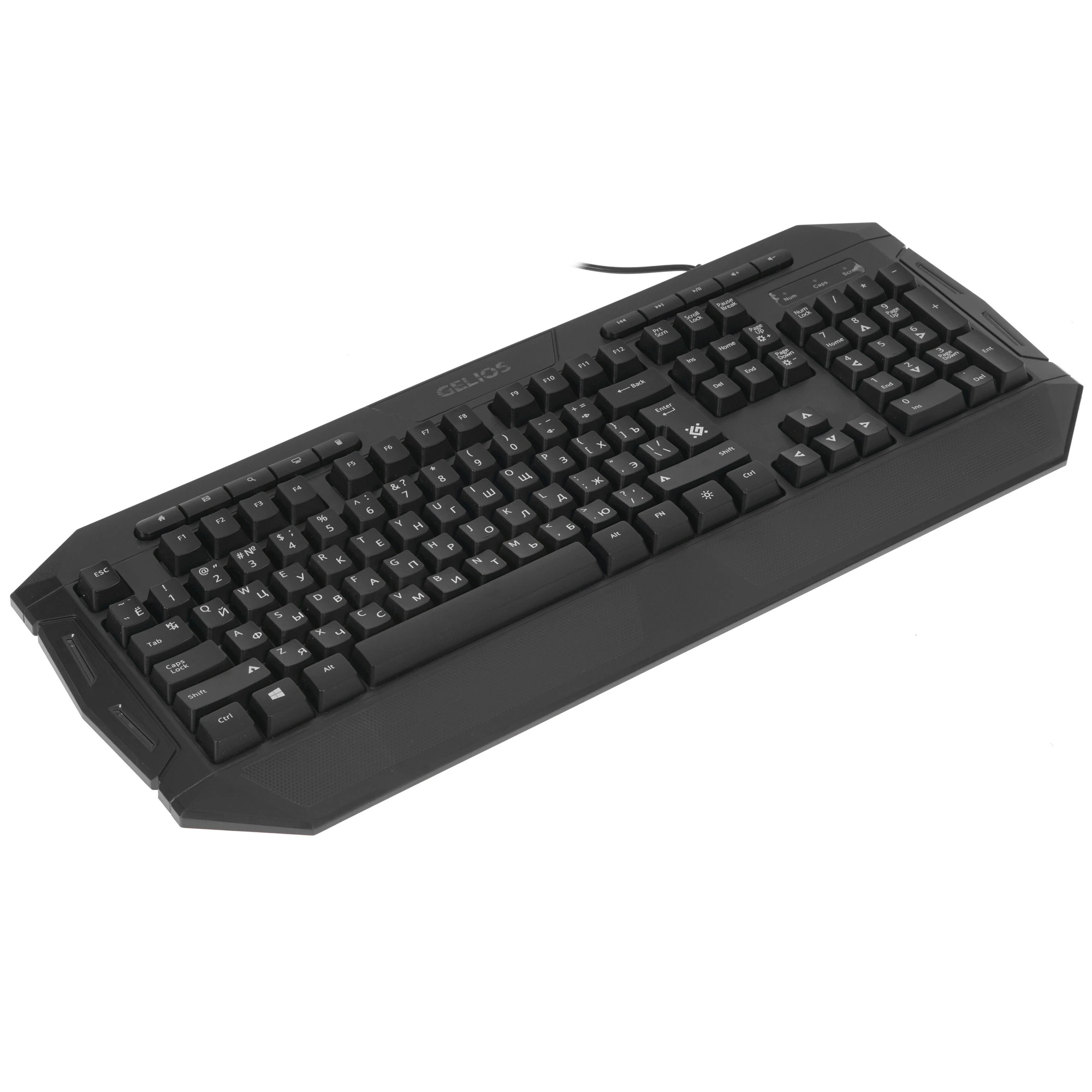 Клавиатура Defender Gelios GK-174DL (45174) [Мембранная, проводная, клавиш - 104, подсветка, черная]
