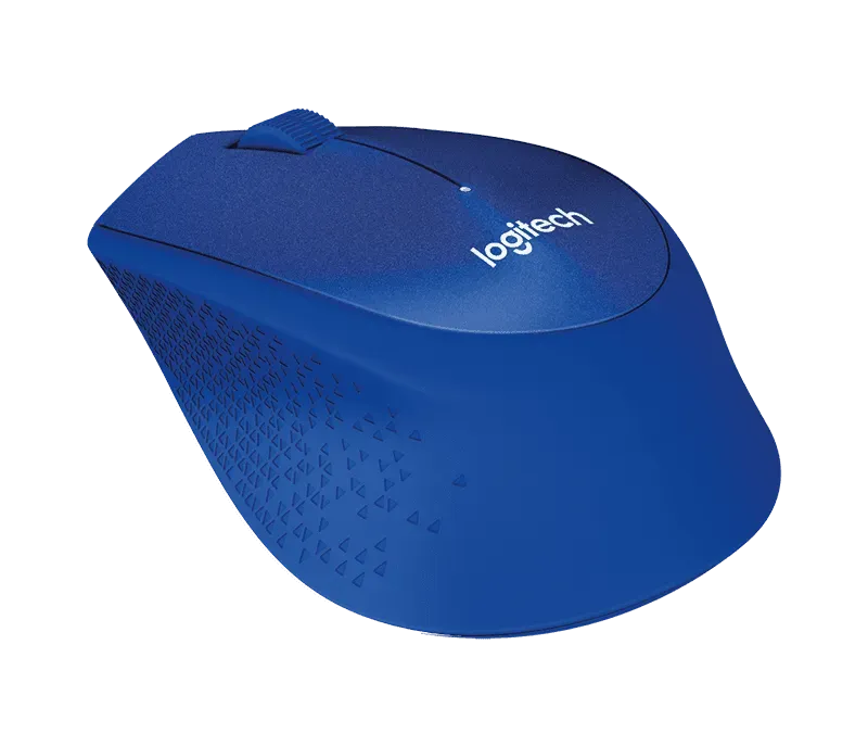 Мышь беспроводная Logitech M330 Silent Plus Blue (синяя, оптическая, 1000dpi, 2.4 GHz/USB-ресивер, бесшумная, под правую руку) (M/N: M-R0051 / C-U0010)