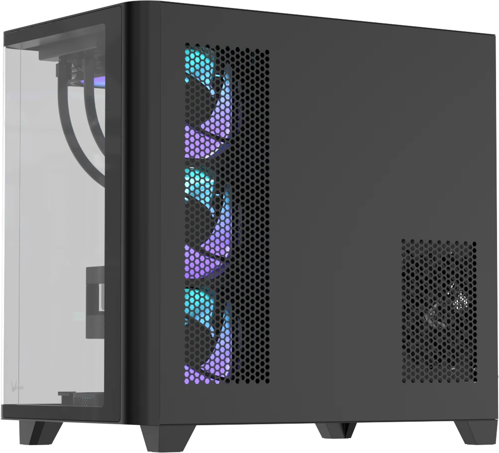 Корпус Formula V Crystal U2 Floe Black [Midi Tower, 4 x 120мм Floe ARPW, черный]