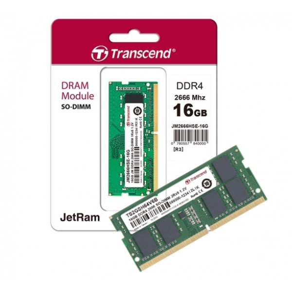 Оперативная память для ноутбука (SODIMM) Transcend TS2GSH64V6B [16 ГБ DDR 4, 2666 МГц, 1.2 В]