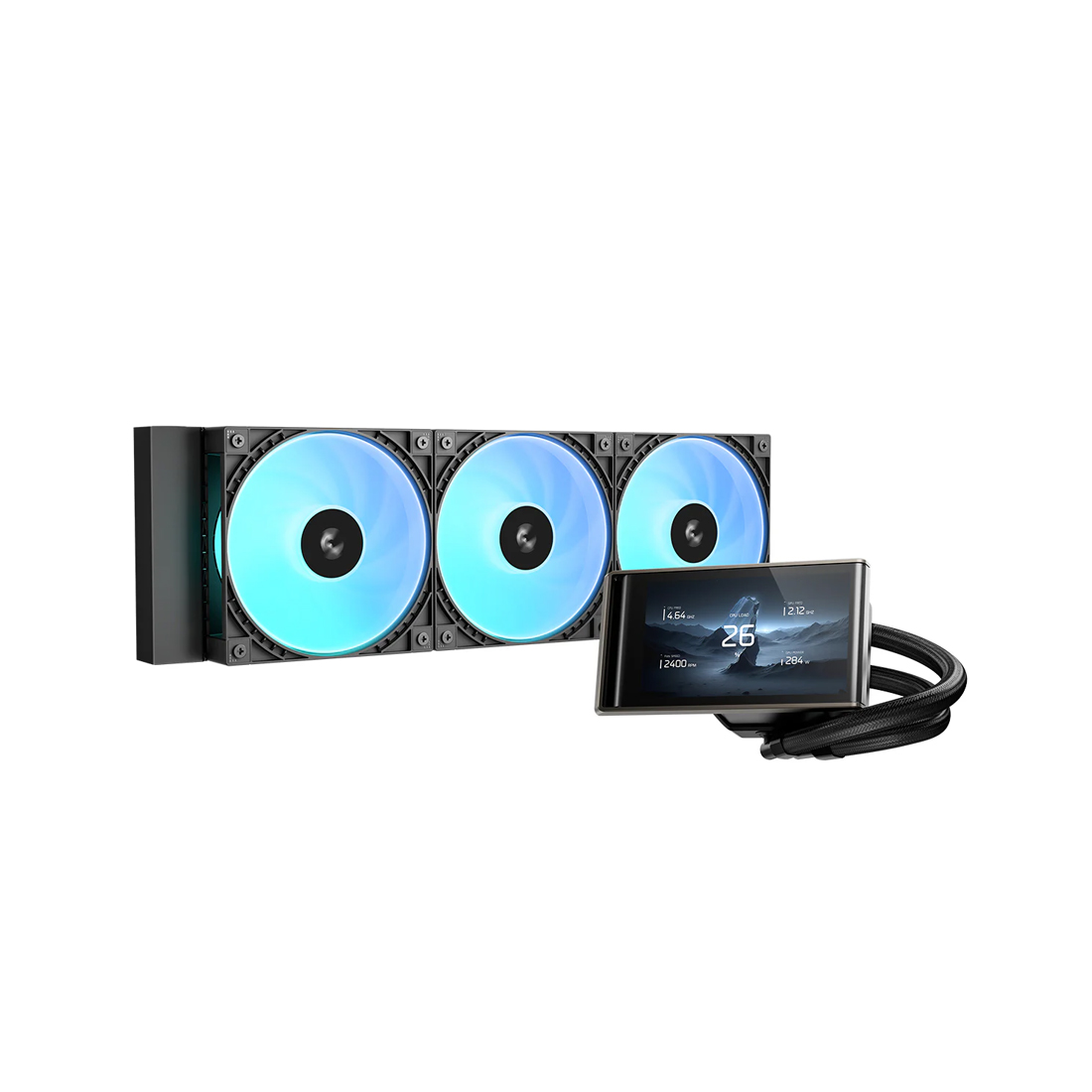 Система охлаждения DeepCool LT360 VISION ARGB [120 × 120 × 25 мм, 2500 об/мин, 33.66 дБ(A), 4 pin]
