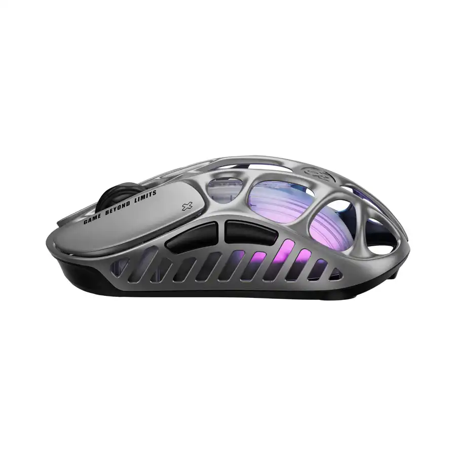 Мышь GravaStar Mercury X Pro 8K, Серый Mouse Wireless, BT/2.4GHz/cable, (PAW3950) 32000 dpi, 5 buttons,Silver