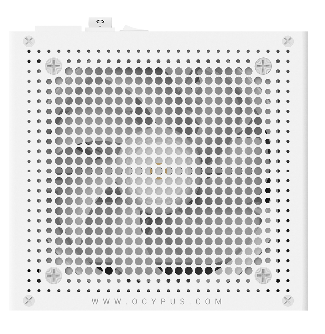 Блок питания Ocypus Iota P1000 WH 1000W (Iota-P1000-G1FFWH025X-EU) [1000 Вт, 80 PLUS Gold, 8x SATA, 1 x 16 pin (12VHPWR), 3 x 6+2 pin PCIe, 2x 4+4 pin CPU, ATX]