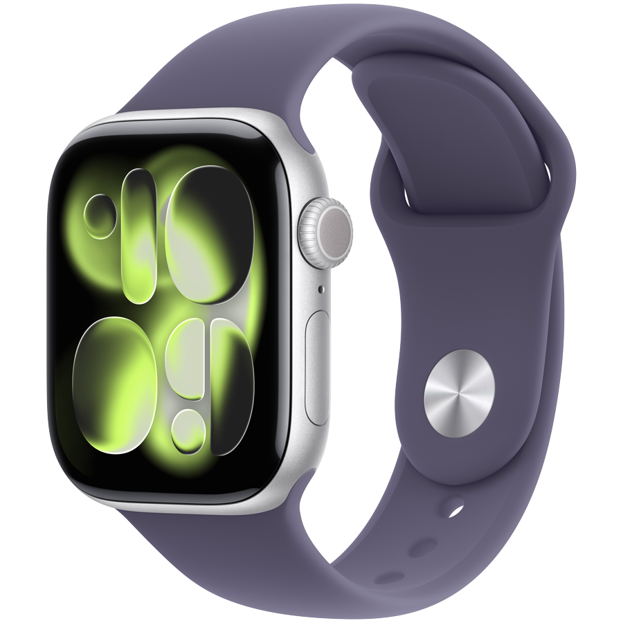 Смарт часы Apple Watch Series 11 GPS 42mm Silver Aluminium (MEU64RK/A) Purple Fog Sport Band - S/M,Model A3331