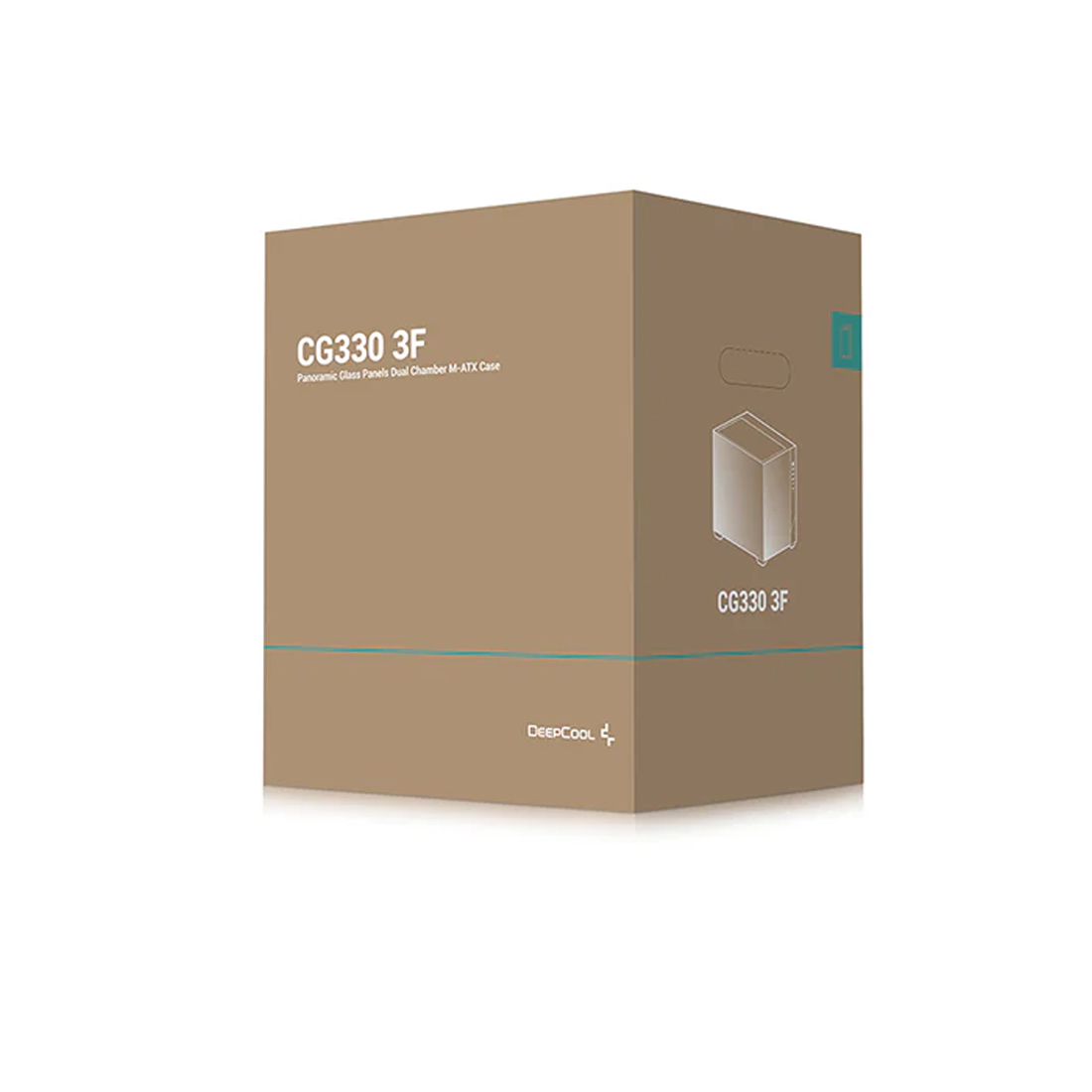 Корпус DeepCool CG330 3F (R-CG330-BKNGM3-G) [Mini Tower, 3 x 120 мм ARGB, Черный]