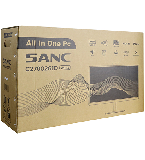 Моноблок PULSER Barebone All-in-One Sanc (C2700261D) [27" FHD IPS, H610, SO-DIMM DDR4, WiFi, Белый]