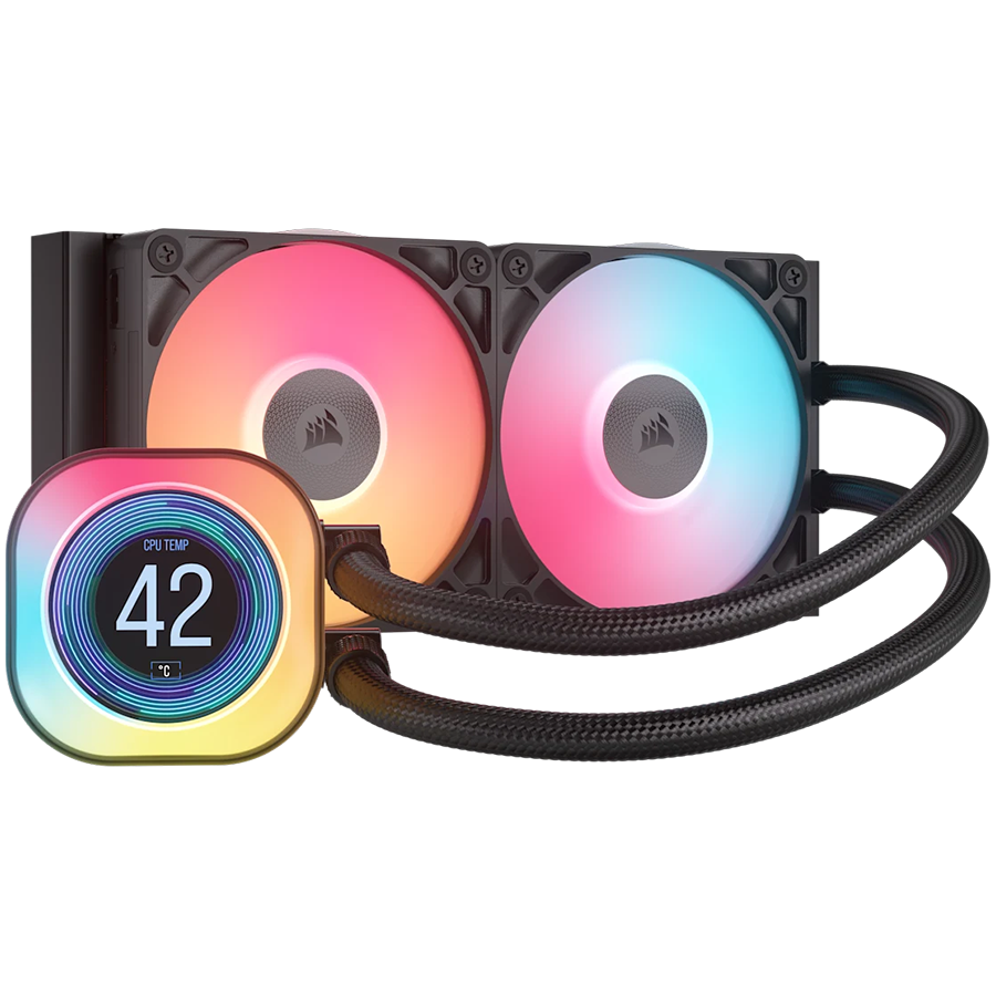 Система охлаждения Corsair iCUE LINK TITAN 240 RX LCD AIO (CW-9061022-WW) [120 x 120 x 25 мм, 2100 об/мин, 36 дБ, 4 pin]