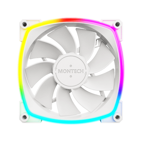 Комплект вентиляторов для корпуса Montech RX120 PWM Reverse 3 in 1 Pack [120 мм, 1600 об/мин, 59 CFM, 27 dBA, PWM]