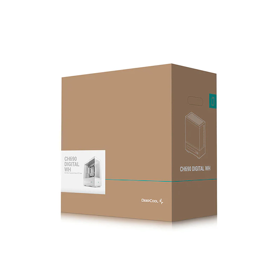 Корпус DeepCool CH690 DIGITAL WH (R-CH690-WHNNA0D-G-1) [Midi Tower, Без вентиляторов, белый]