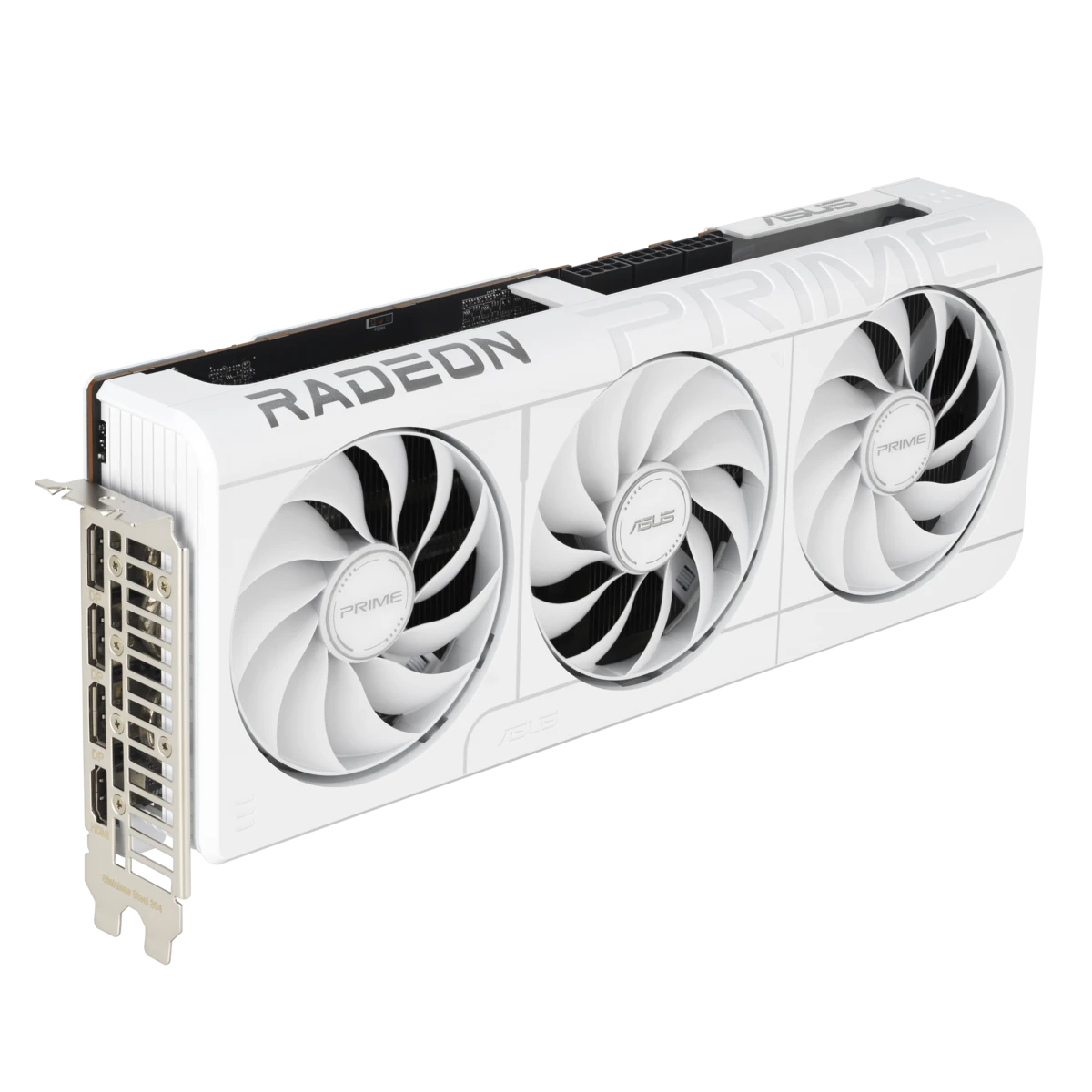 Видеокарта Asus PRIME 9070 XT WHITE (PRIME-RX9070XT-O16G-WHITE) [16 ГБ, GDDR6, 256 бит, HDMI (2 шт), DisplayPort (2 шт)]