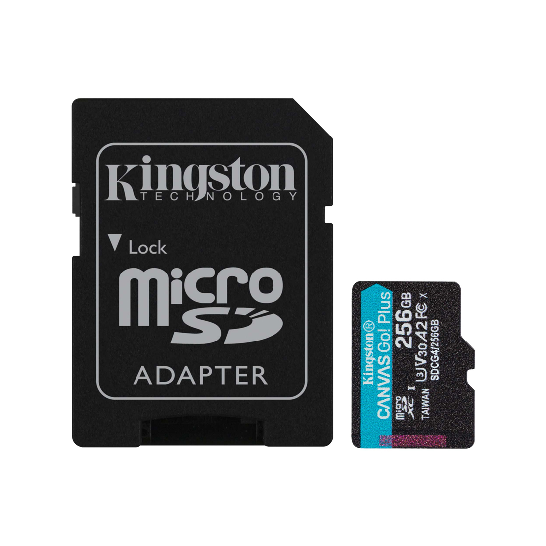 Карта памяти Kingston Canvas Go! Plus 256GB (SDCG4/256GB) с адаптером SD