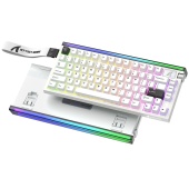Клавиатура Attack Shark R85 HE Starlight White, 75%, Magnetic Purple Mandrel, EN/RU/KZ, Wired USB-C