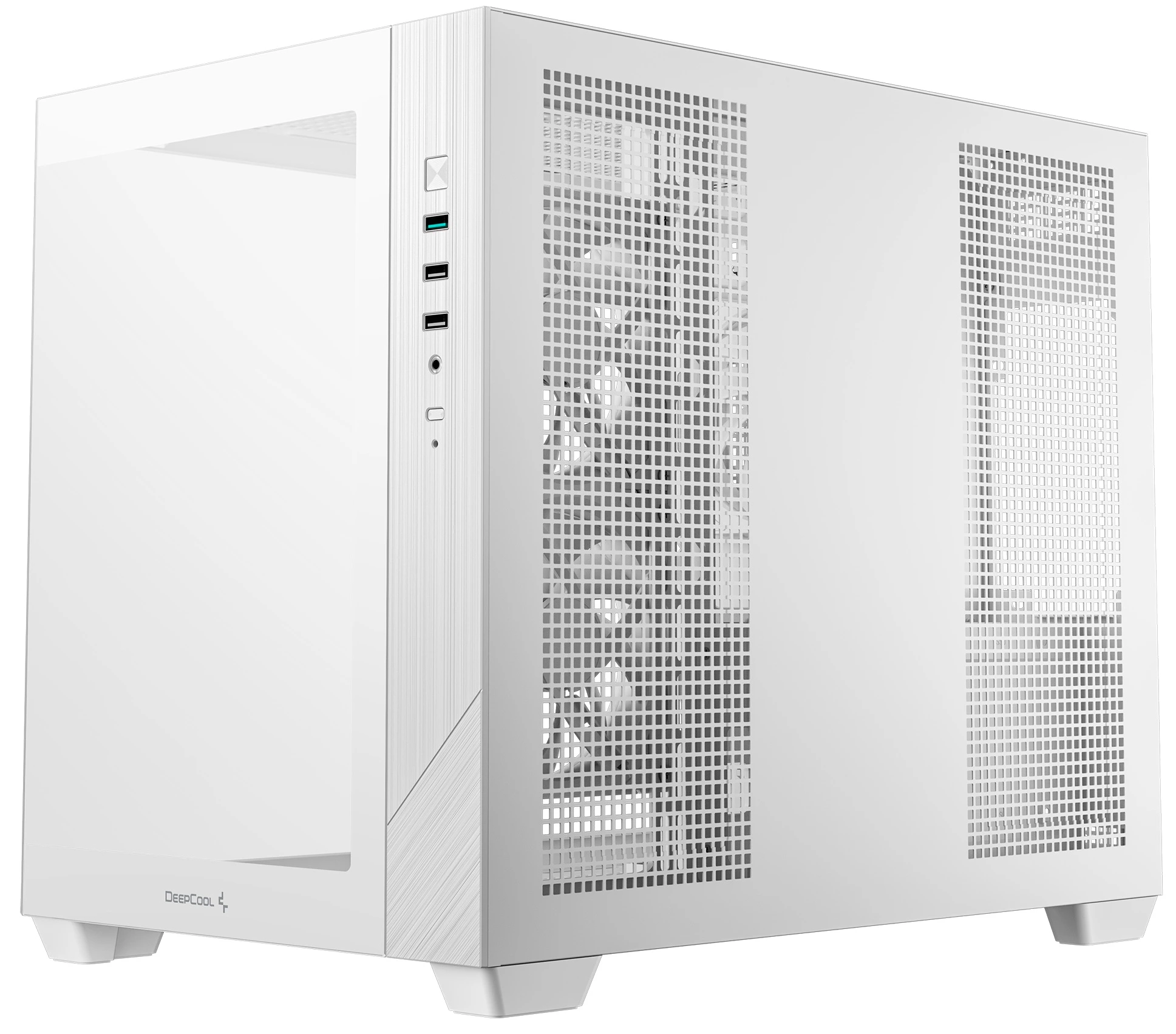 Корпус DeepCool CG330 3F WH (R-CG330-WHNGM3-G) [Mini Tower, 3 x 120 мм ARGB, Белый]
