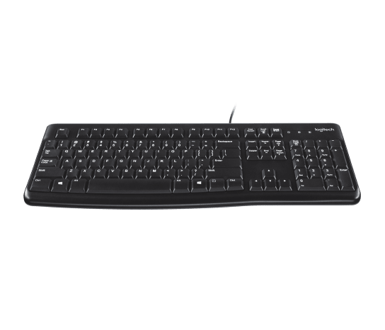 Клавиатура Logitech K120 (920-002508) [Мембранная, проводная, клавиш - 104, черная, Английская раскладка]