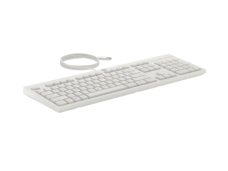 Клавиатура+мышь HP 225 (AW5S6AA) [мембранная, проводная, белая]