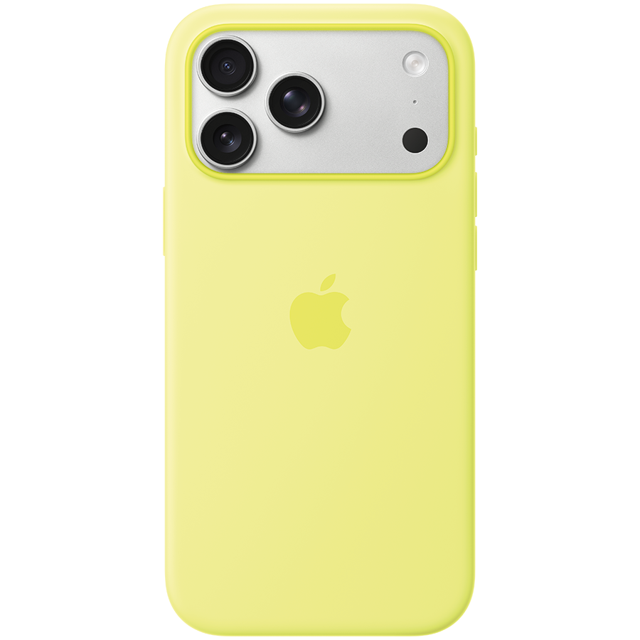 iPhone 17 Pro Max Silicone Case with MagSafe - Neon Yellow,Model A3560
