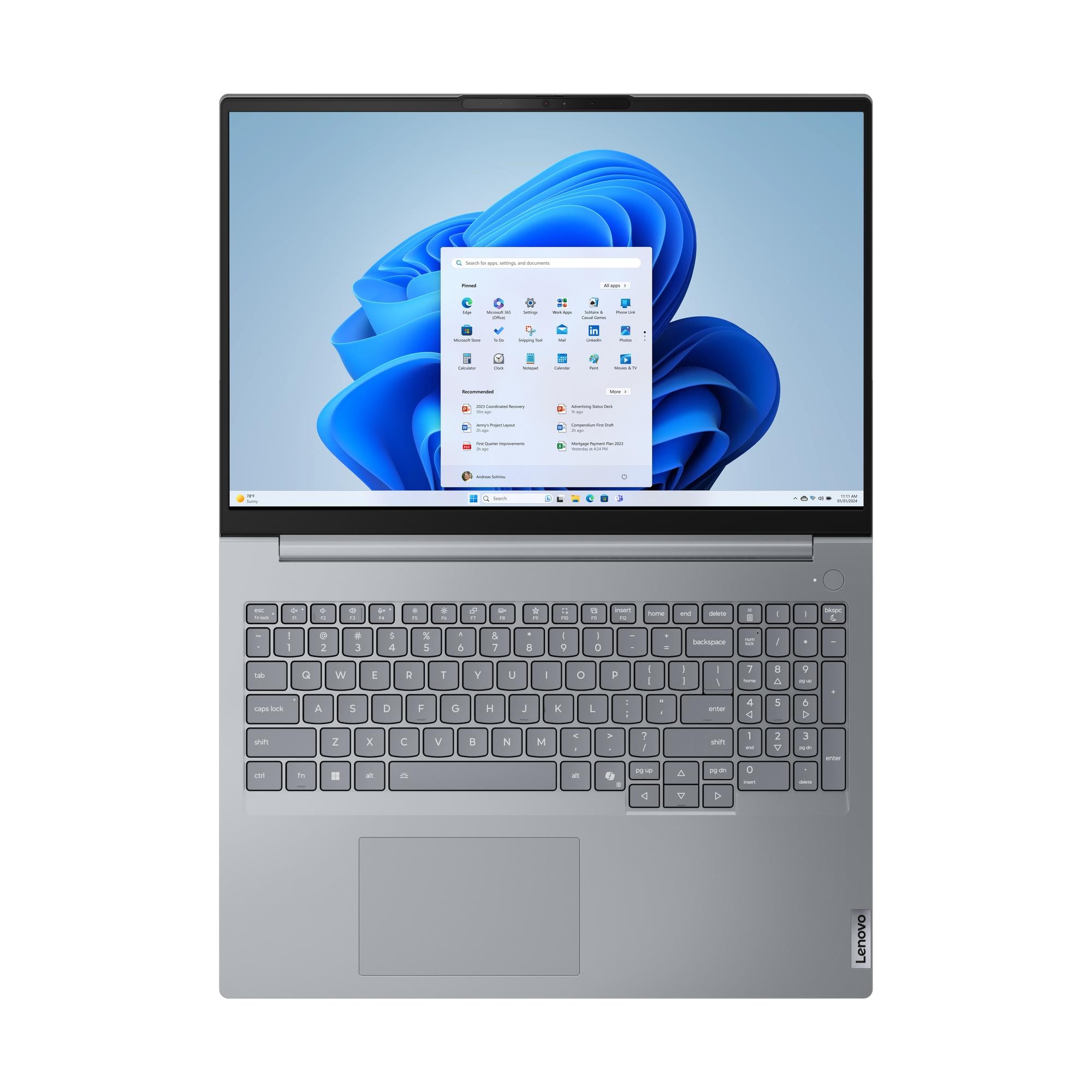 Ноутбук Lenovo ThinkBook 16 G9 (21US004TFW) [16", Core 5 210H, 16 ГБ ОЗУ, 512 ГБ SSD, DOS]