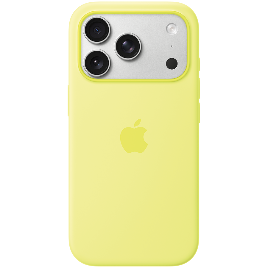 iPhone 17 Pro Silicone Case with MagSafe - Neon Yellow,Model A3559