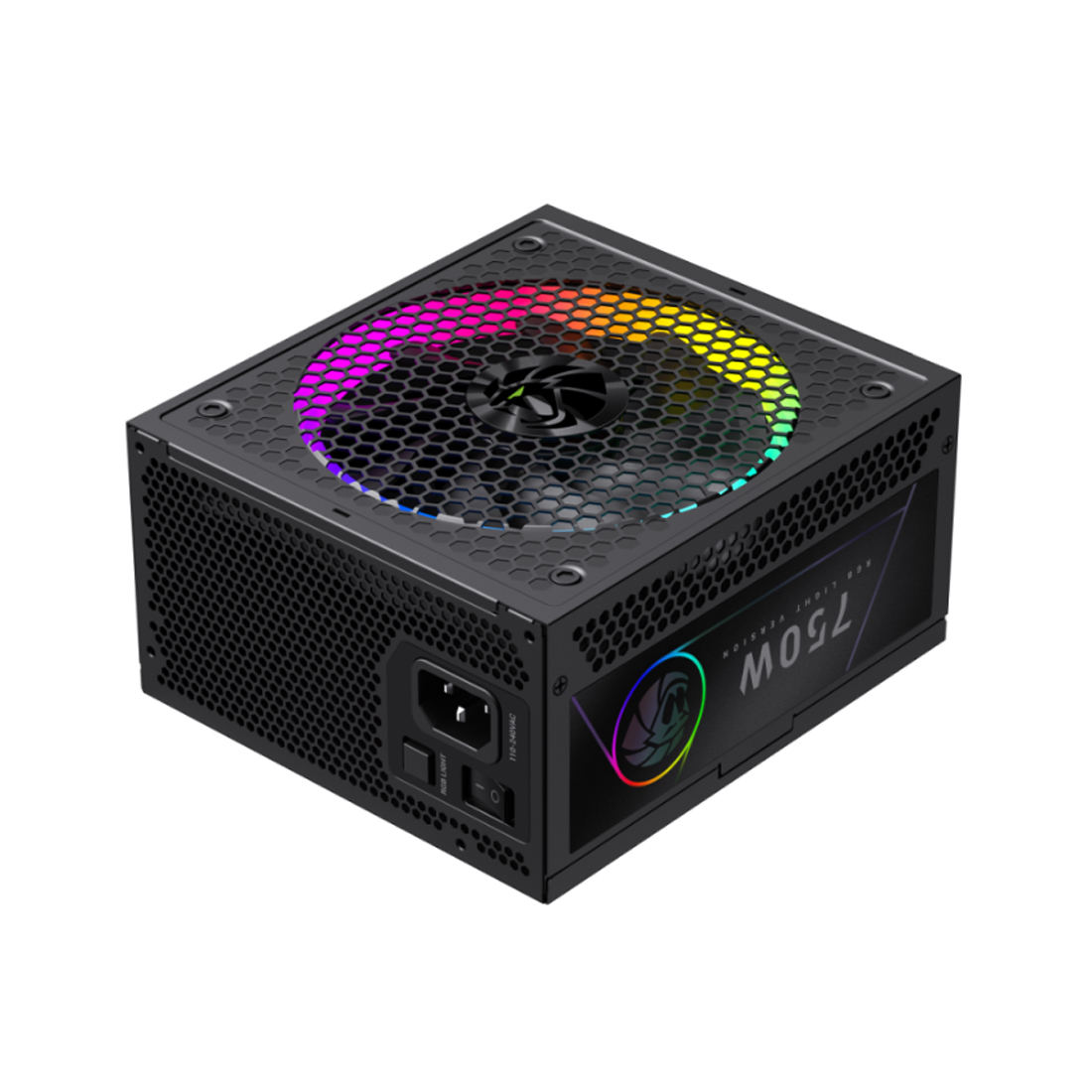 Блок питания GameMax RGB 750G (2141-0750B0016) [750 Вт, 80 PLUS Gold, 8x SATA, 3 x 6+2 pin PCIe, 2x 4+4 pin CPU, ATX]