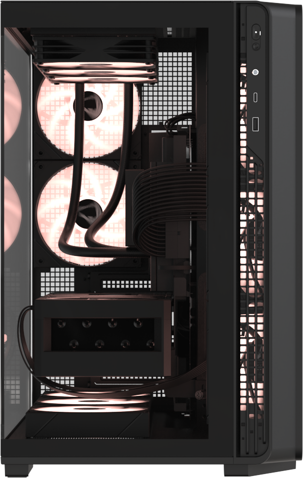 Корпус Formula V Crystal Z7 PA [Midi Tower, 5 x 120мм ARGB, черный]