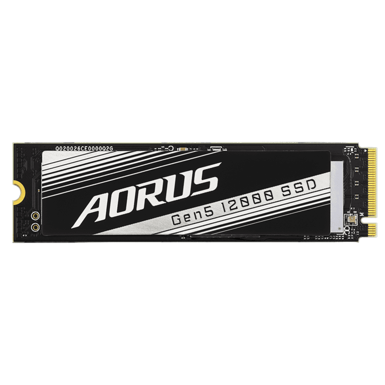 SSD-накопитель Gigabyte AORUS Gen5 12000 (AG512K2TB) [2 ТБ, M.2, PCI-E, 12400/11800 МБ/с, 3D V-NAND]