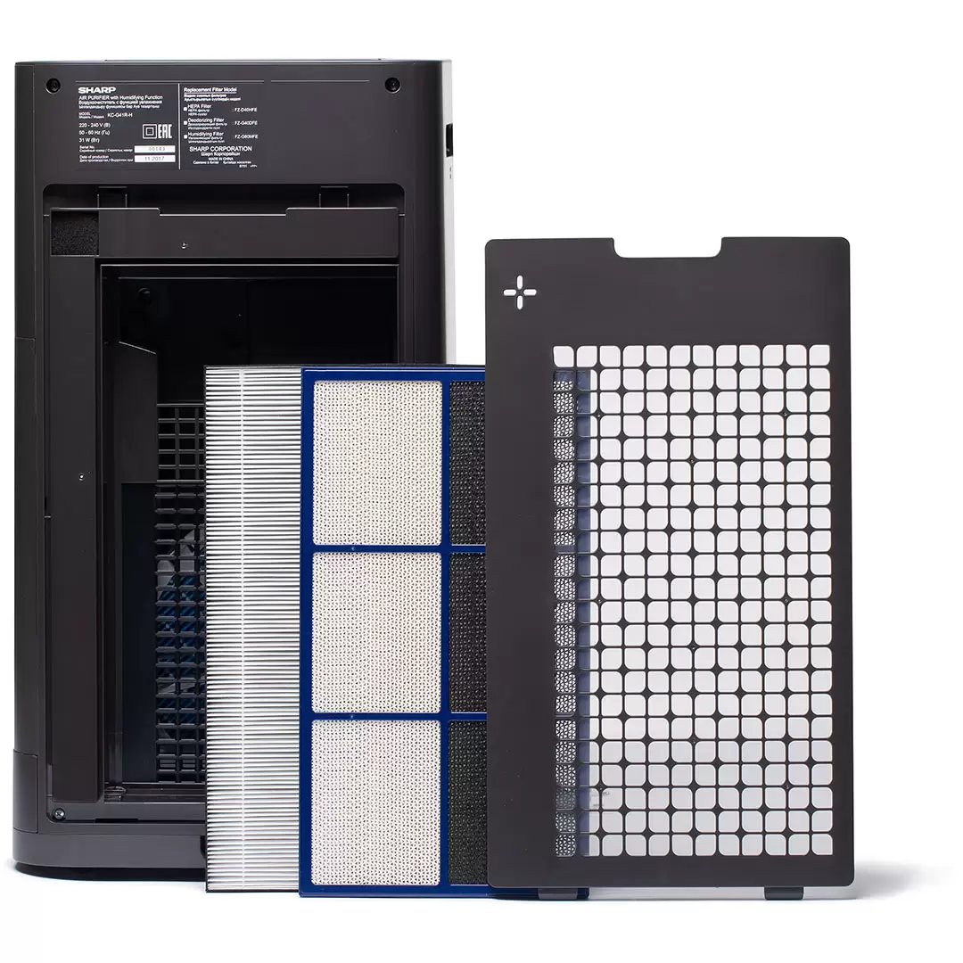 Климатический комплекс SHARP KC-G41RH (KCG41RH) ГРАФИТ	 / Очистка, Увлажнение, Ионизация воздуха