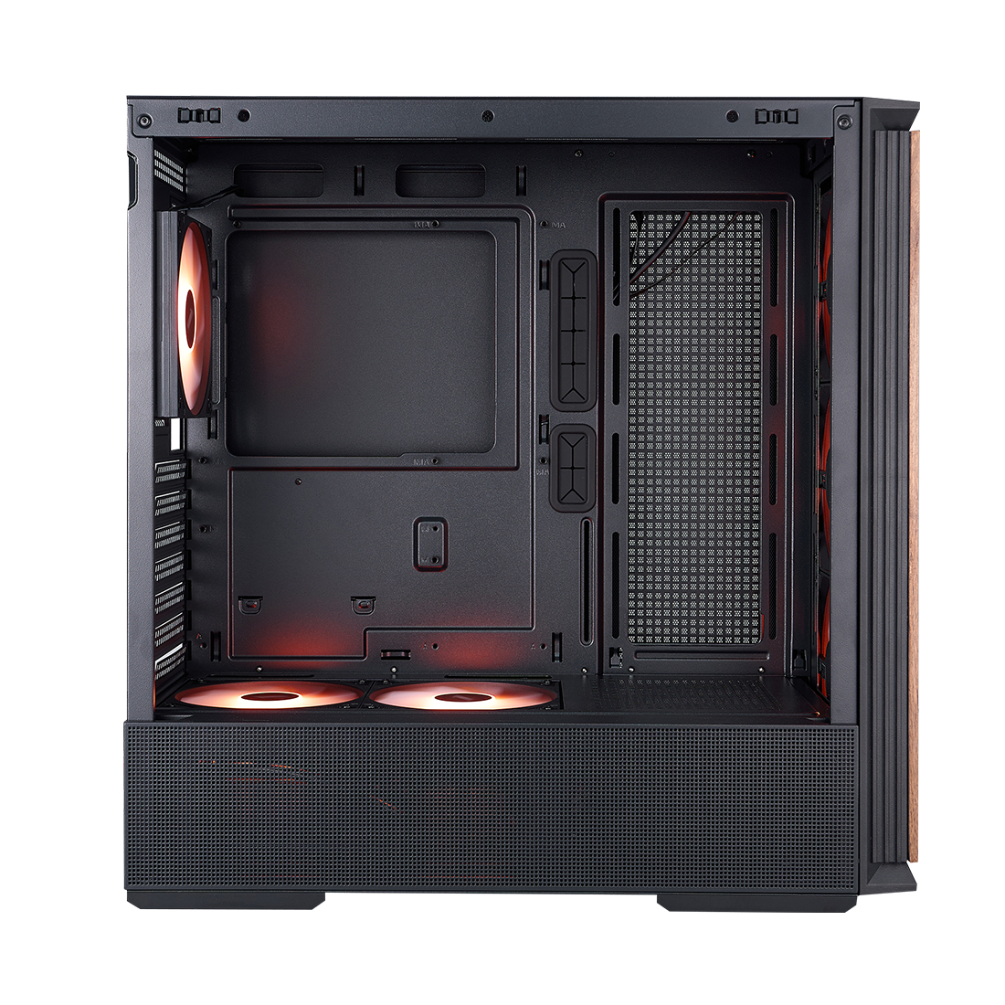 Корпус 1stPlayer WD7 (WD7-BK-4FA7-2FA7R) [Midi Tower, 6 x 120 мм ARGB]