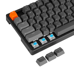 Клавиатура Keychron K8 (K8-C3) [механическая, проводная + беспроводная, RGB подсветка, Keychron Brown, черная]