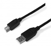 Интерфейсный кабель, A-B, SVC, AB0150-P, USB 2.0, 30В, чёрный, 1.5 м